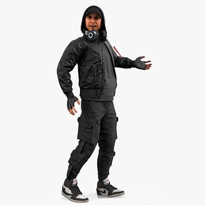 Cyberpunk Young Man Character Rigged 3D