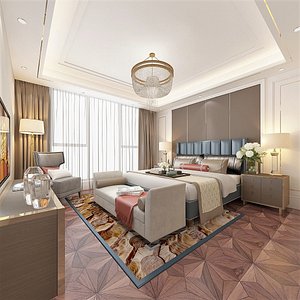Hotel Room Design 3D model