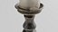 copper tall candlestick 3D model