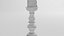copper tall candlestick 3D model