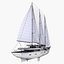 3d model of sailboat yacht sail