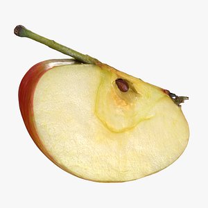 3D Ambrosia Apple 01 Slice model