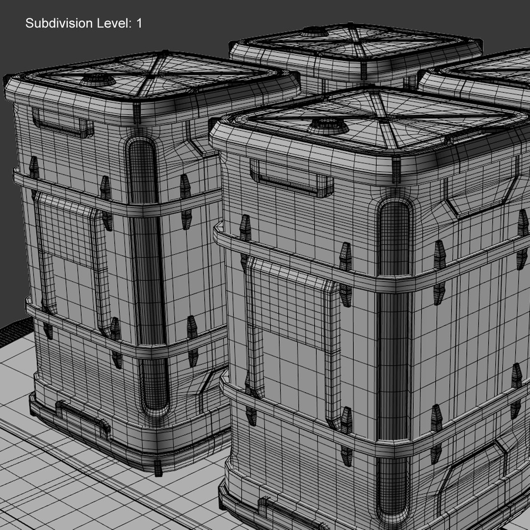 3d Futuristic Containers