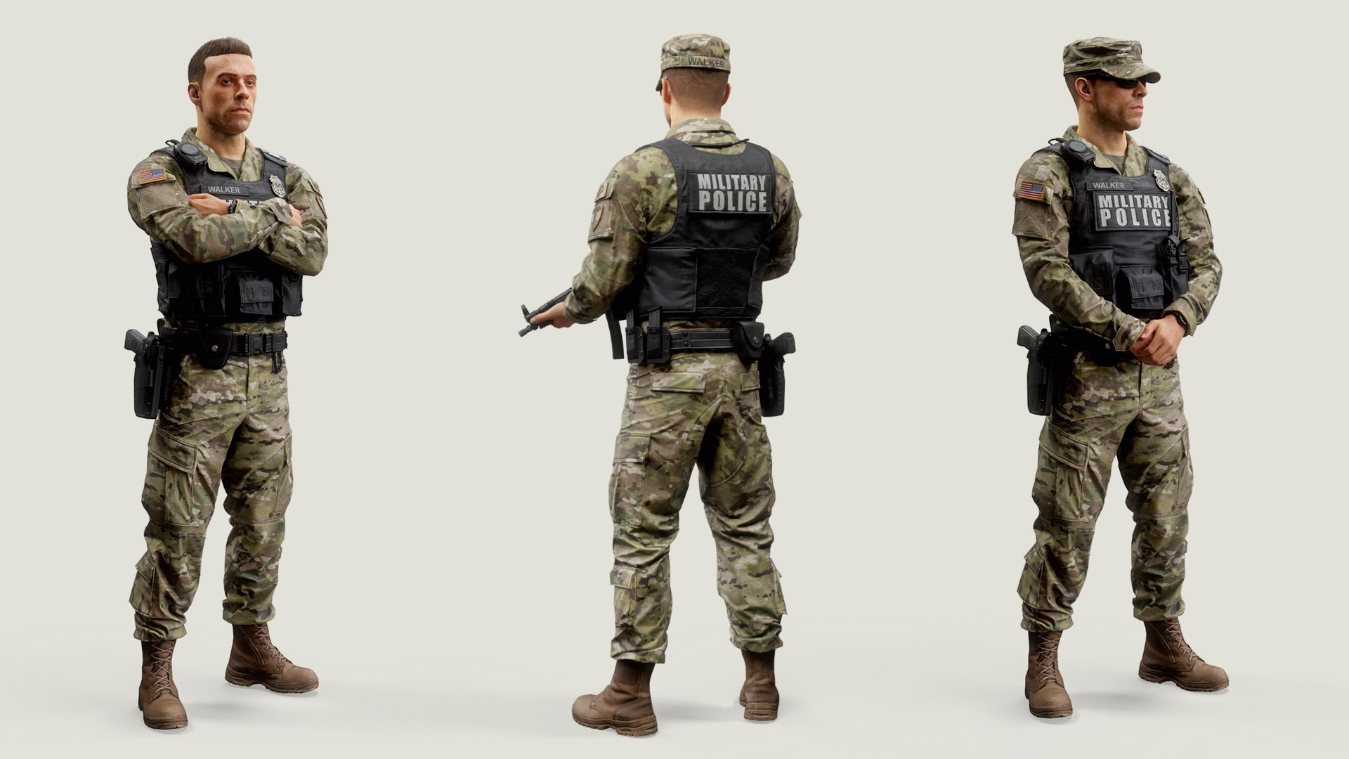 3D US Military Police Soldier Model - TurboSquid 2365979