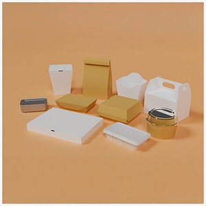 3D 10 Food Packaging model