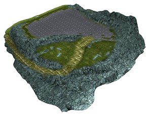 terrain painted 3d model