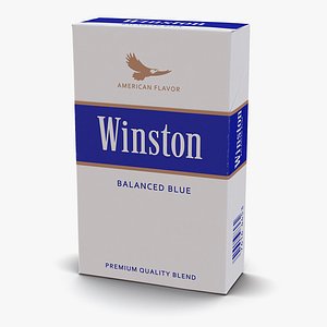 Closed Cigarettes Pack Winston 3D Model