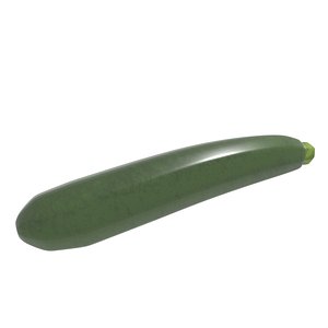 3D Cartoon Zucchini model