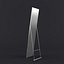 Adesso Alice Floor Mirror in Satin Steel