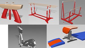 gymnastics pommel horse 3D model