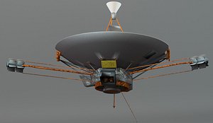 pioneer space probe 3d obj