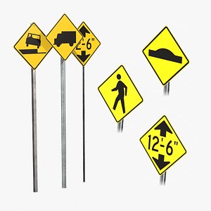Road Signs Pack - Hazard and Conditions