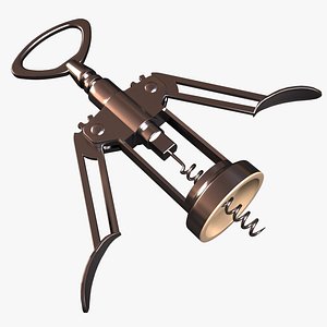 3d model of corkscrew cork screw