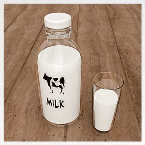 3D model Milk bottle