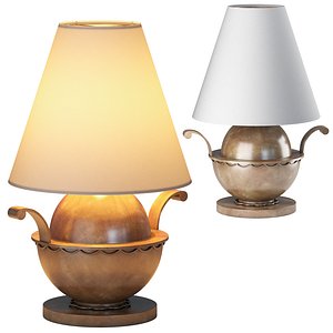 3D 1stDIBS Swedish Modern Brass filigree Side Lamp