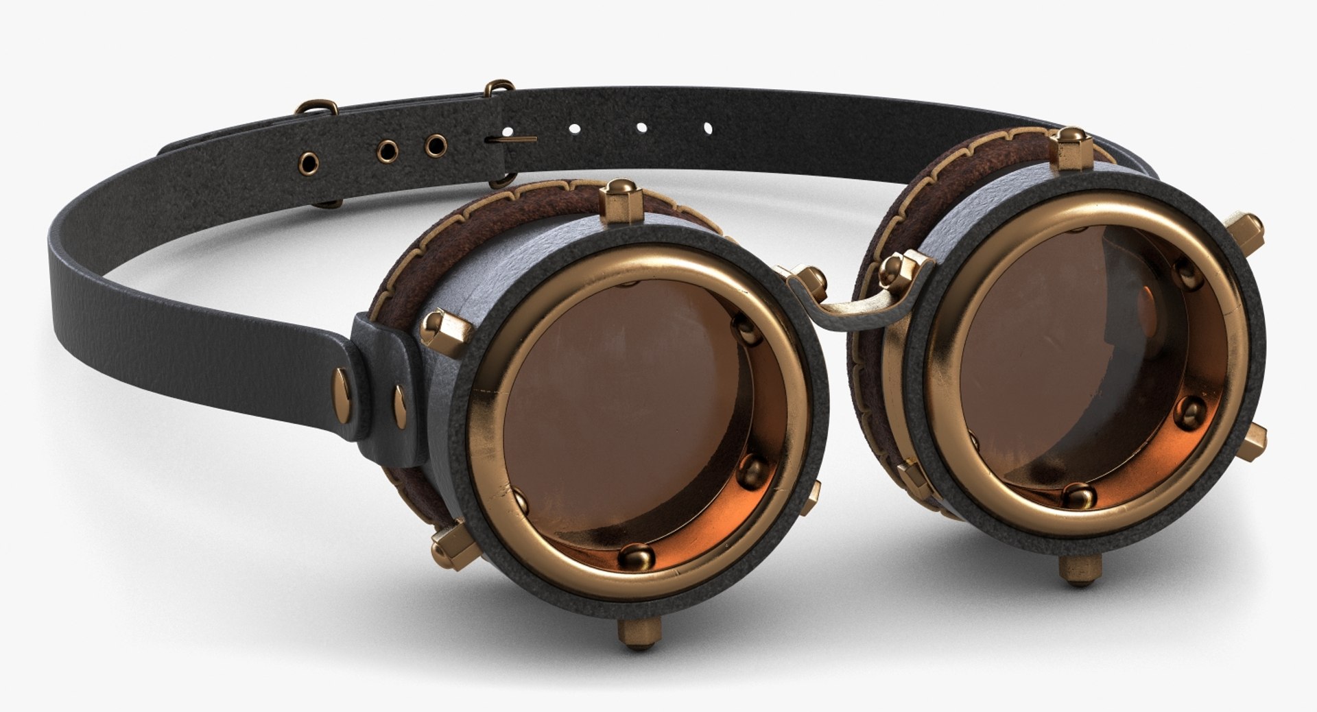 steampunk googles 3d 3ds