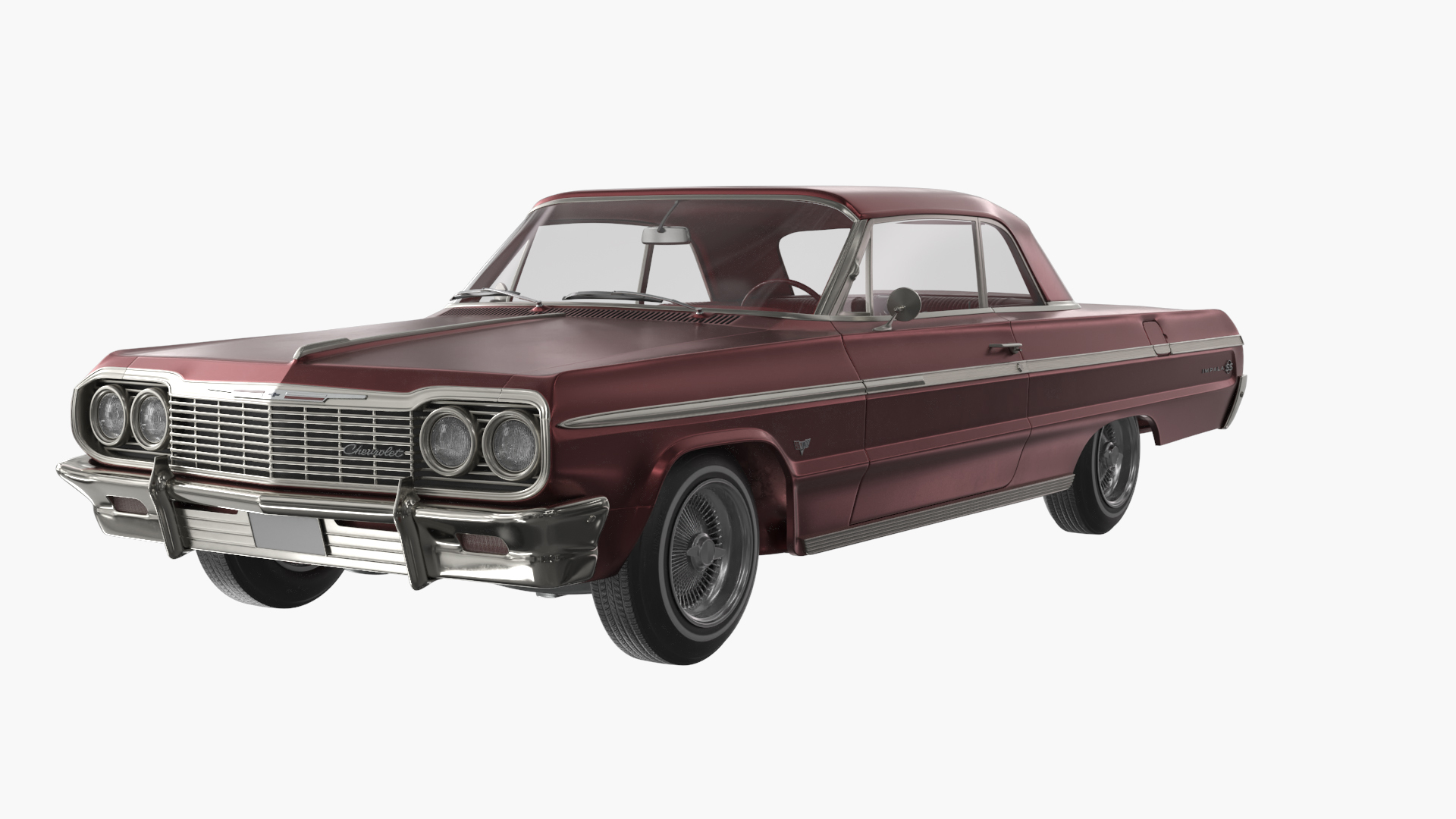 3D Chevrolet Impala 1964 Lowrider Hydraulic Pearl Red Model ...