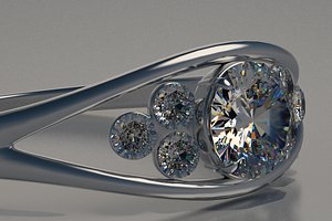 3d diamon ring model