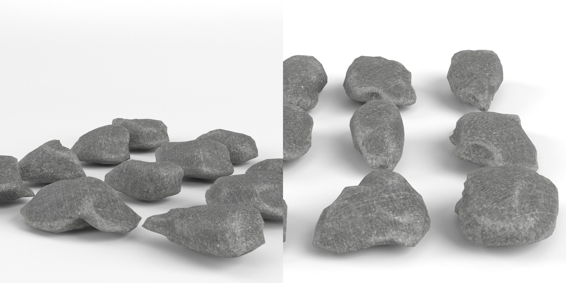 Limestone Rocks Pebbles Set 3D - TurboSquid 2193065