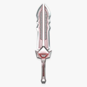 3D stylized dagger red