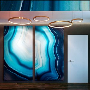 wall panel set 58 3D model