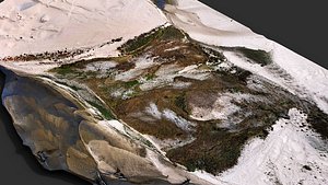3D river beach sand terrain patch pt8 PBR photogrammetry