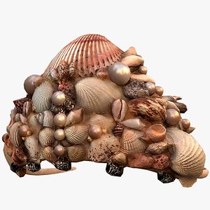 Barbie Crown Seashell Tiara 3D model