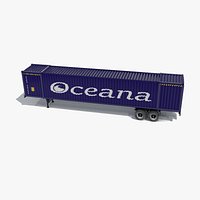 53 foot shipping container and trailer