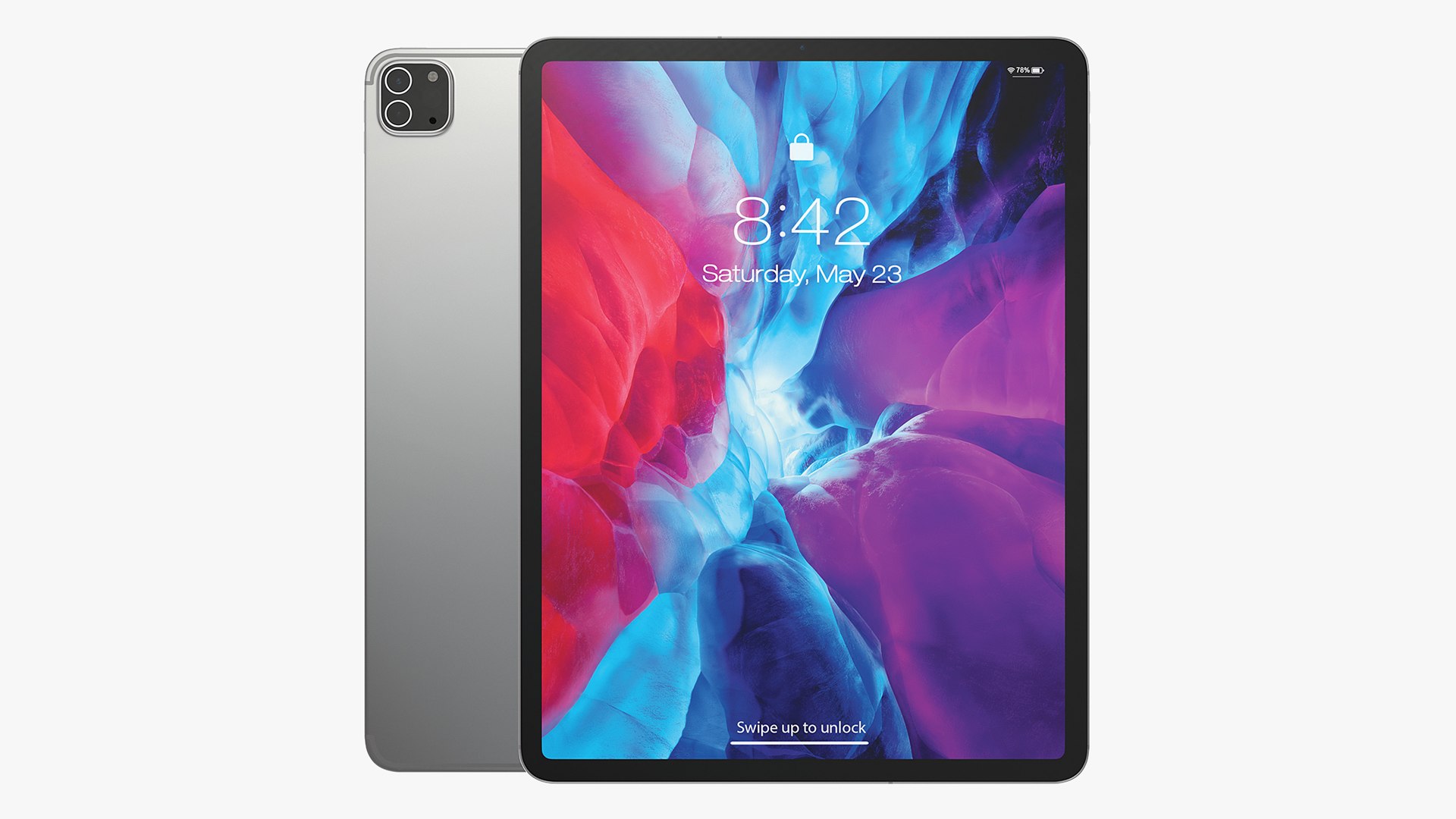 iPad Pro 2020 12.9 inch Silver 3D model preview