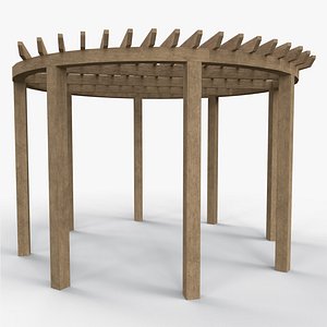 PBR Wooden Pergola Gazebo A2