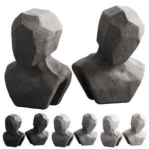 336 interior sculptures 12 abstract head artwork P01