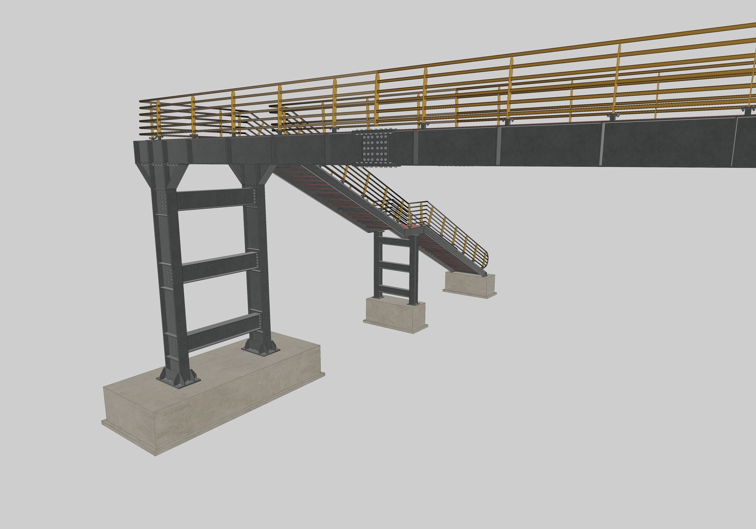 3D Steel Pedestrian Bridge - Two Columns-Pipe Rail-Straight Type-5 https://p.turbosquid.com/ts-thumb/nh/cskR9e/6r/20/jpg/1650390407/1920x1080/fit_q87/093070eb9ad6734d007914fdf9cda6ef30aaaef2/20.jpg