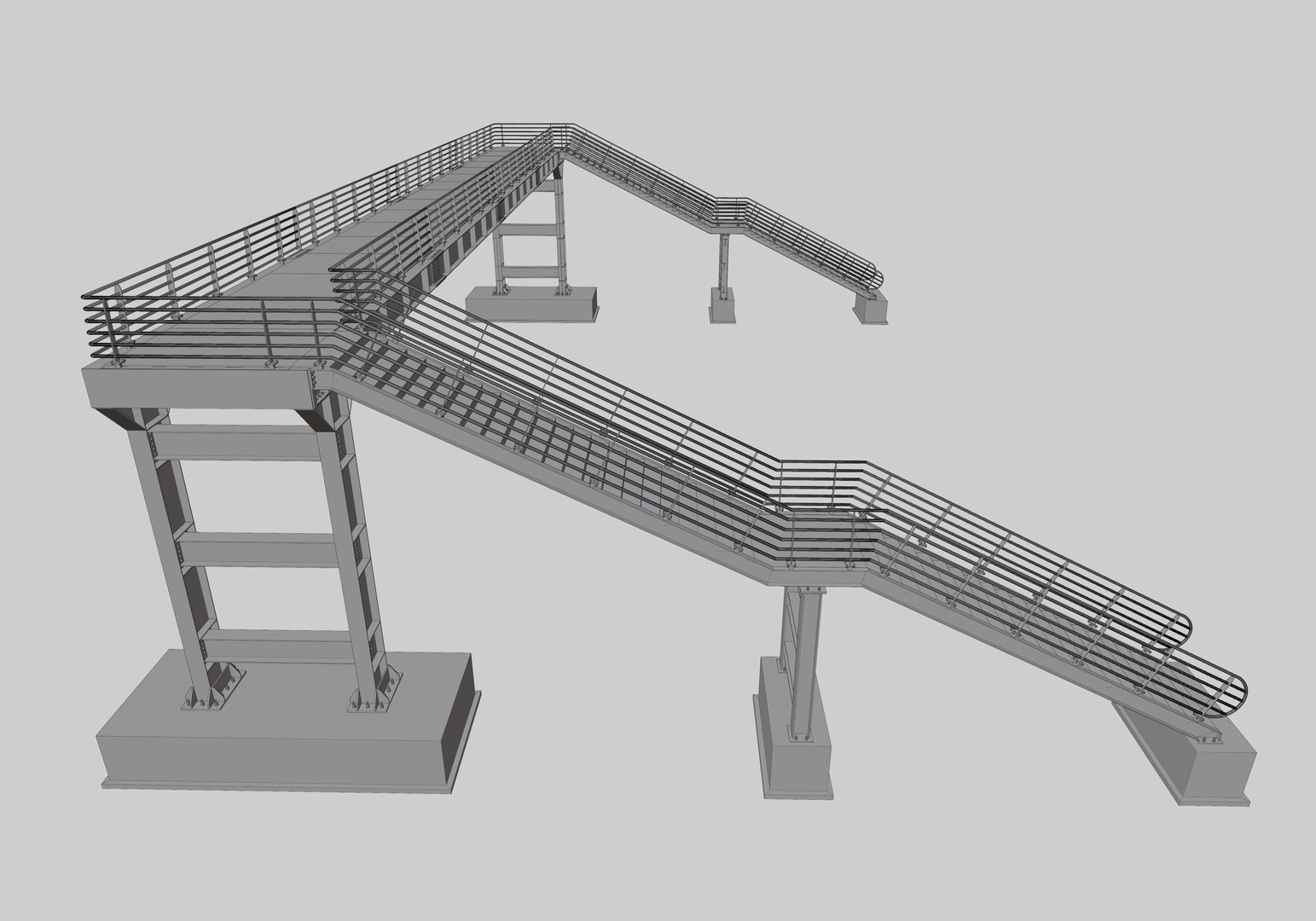 3D Steel Pedestrian Bridge - Two Columns-Pipe Rail-Straight Type-5 https://p.turbosquid.com/ts-thumb/nh/cskR9e/ve/31/jpg/1650390366/1920x1080/fit_q87/ce38263001c05703403fb742f02325922049b39e/31.jpg