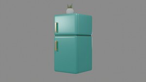 Fridge low-poly