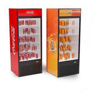Beverage fridge for shop 3D