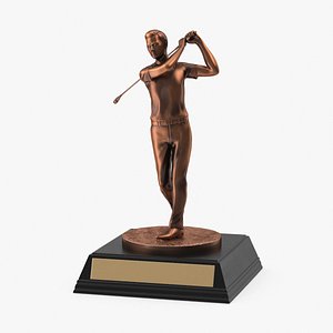 3d golf trophy model