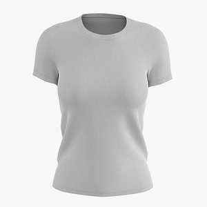 Womens short sleeve t-shirt 02 3D