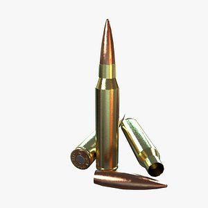 3d model bullet 338 lapua