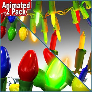 Christmas Lights 2 PACK (both ANIMATED)