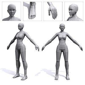 Female low poly base mesh