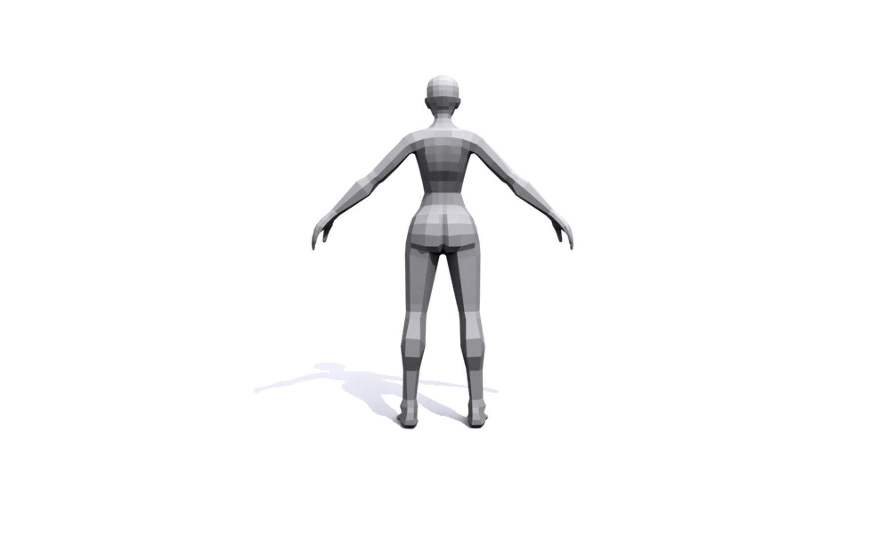 3d Female Base Mesh Human 0317