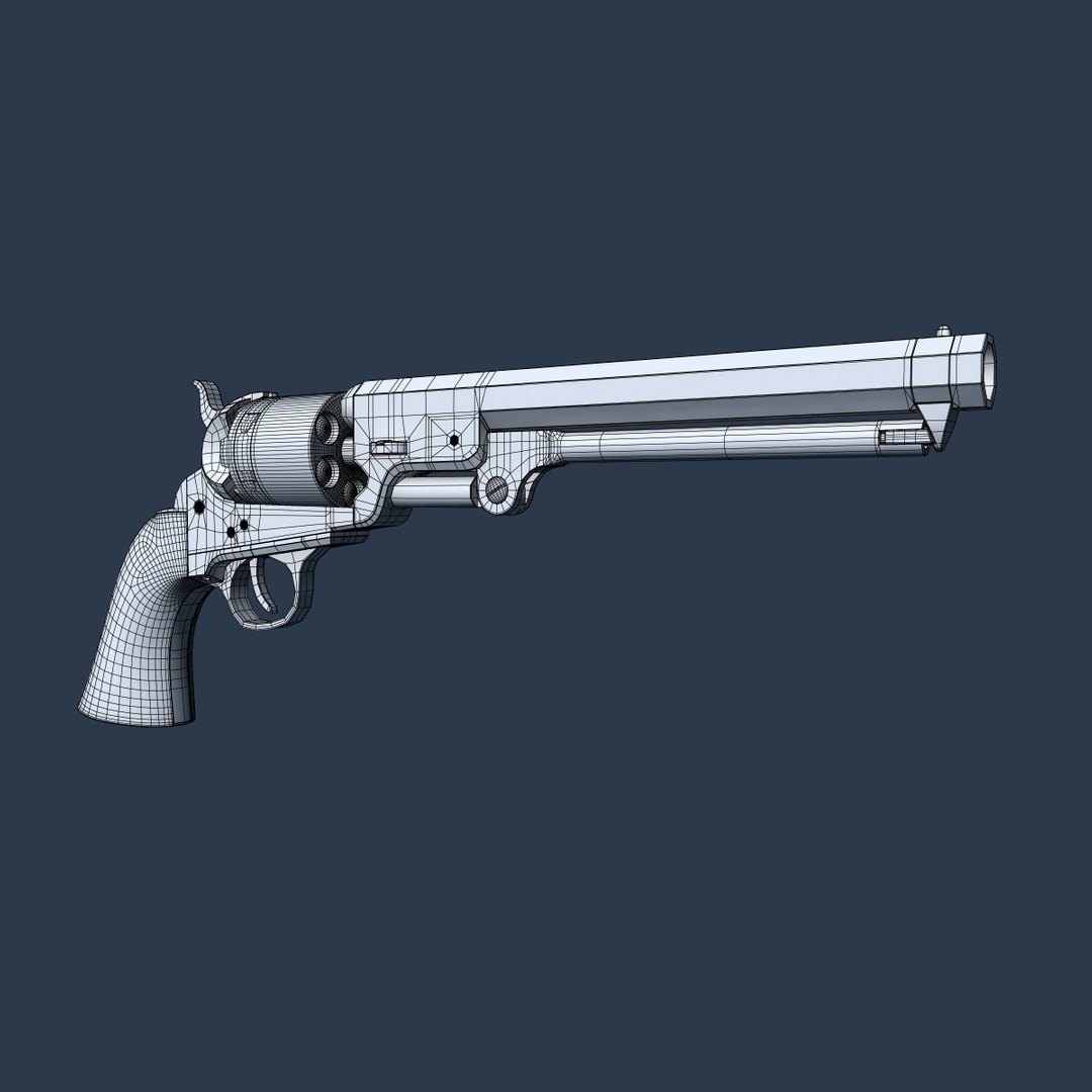 1851 Colt Navy Ivory 3d Model