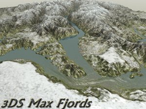 snowy mountains 3d model