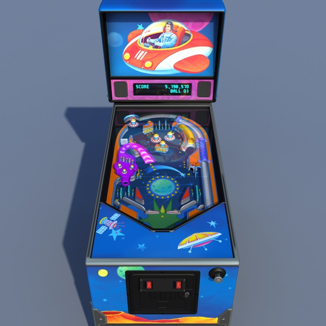 3d model pinball machine 02