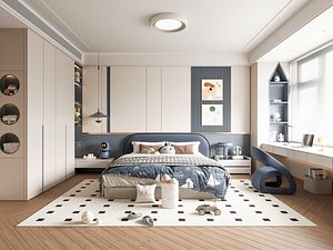 3D modern bedroom model