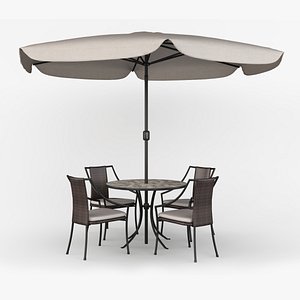 3D 6 Piece Dining Set with Cushions