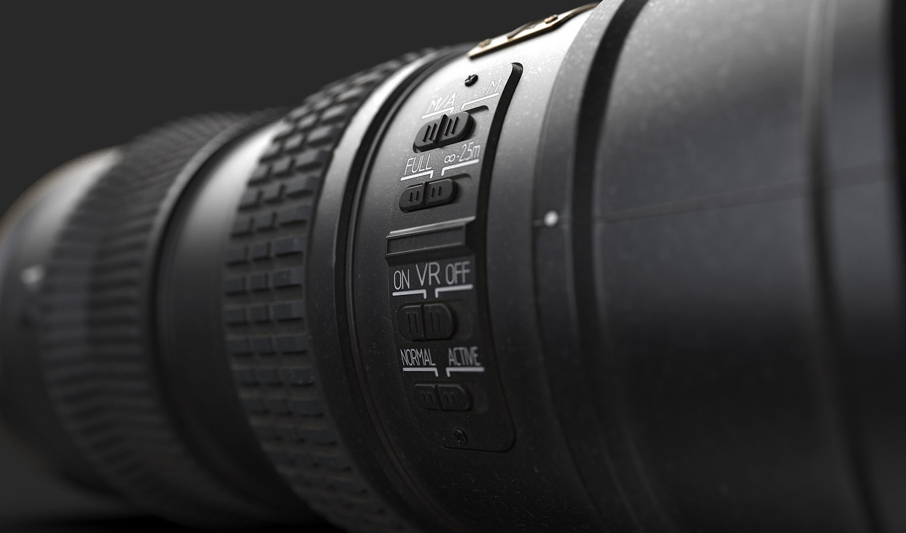 Camera lens - Nikon 70-200mm 3D https://p.turbosquid.com/ts-thumb/ni/2NO8YB/K0/objectifcamra7.52/jpg/1659958119/1920x1080/fit_q87/1dcd55bdabe29859e9fb933ffc433315af5c572e/objectifcamra7.52.jpg