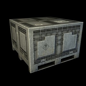 3d model industrial plastic crate