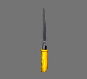 3d handsaw low-polygon unity model
