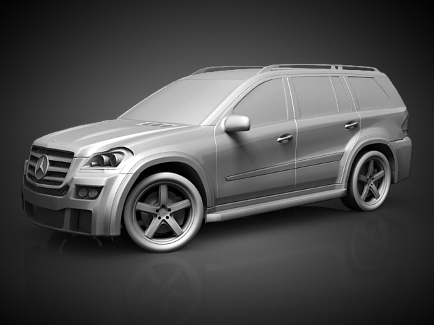 mercedes gl tuning 3d model